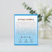 Creepy Crawlies Word Search Briefkaart (Staand voorkant)