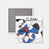 "Creepy Crawly" Abstracte afwasmachine Magnet (Voorkant / Achterkant)