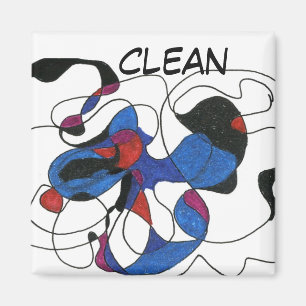 "Creepy Crawly" Abstracte afwasmachine Magnet