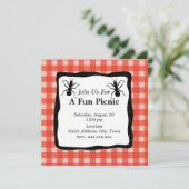 Creepy Crawly Ant Plaid tafelkleed picknick partij Kaart (Staand voorkant)