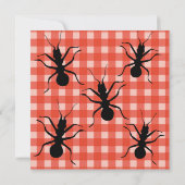 Creepy Crawly Ant Plaid tafelkleed picknick partij Kaart (Achterkant)