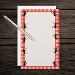 Creepy Crawly Ants Plaid Tafelkleed Briefpapier
