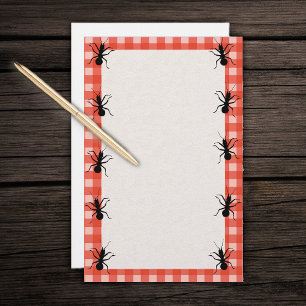 Creepy Crawly Ants Plaid Tafelkleed Briefpapier