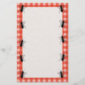 Creepy Crawly Ants Plaid Tafelkleed Briefpapier (Voorkant)