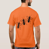 Creepy Crawly Black Ants Insect T-shirt (Achterkant)