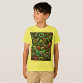 Creepy Crawly Chaos Neon Bug Monsters T-shirt (Voorkant volledig)