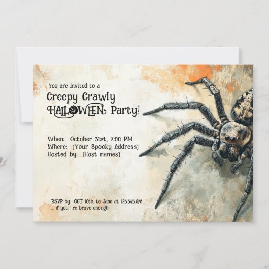 Creepy Crawly HALLOWEEN Party! Kaart (Voorkant)