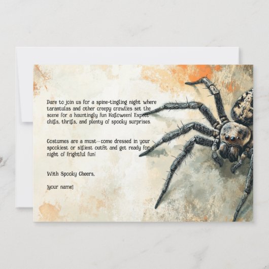 Creepy Crawly HALLOWEEN Party! Kaart (Achterkant)