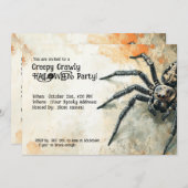 Creepy Crawly HALLOWEEN Party! Kaart (Voorkant / Achterkant)
