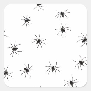 Creepy Crawly Spiders Vierkante Sticker