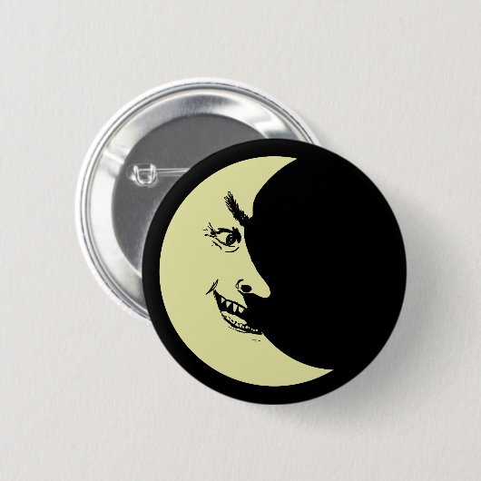 Creepy crescent moon badge ronde button 5,7 cm (Voorkant /achterkant)