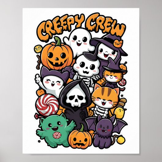 Creepy Crew voor kinderen en volwassenen Funny Hal Poster (Voorkant)