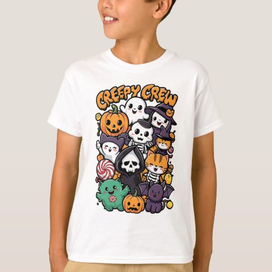 Creepy Crew voor kinderen en volwassenen Funny Hal T-shirt (Voorkant)