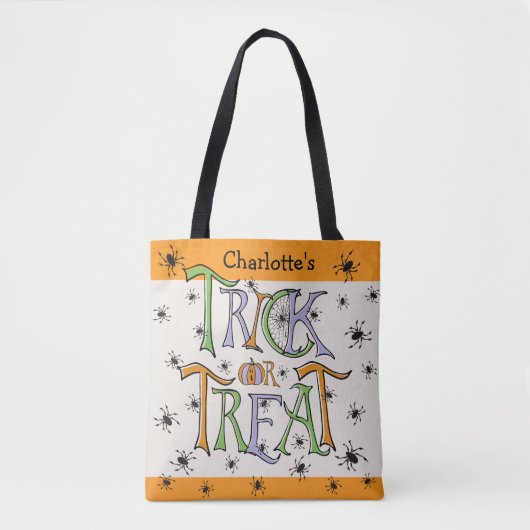 Creepy Critters Halloween Trick or treat Custom Tote Bag (Voorkant)