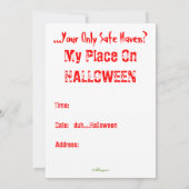 Creepy Custom Halloween Party Invitation Kaart (Achterkant)