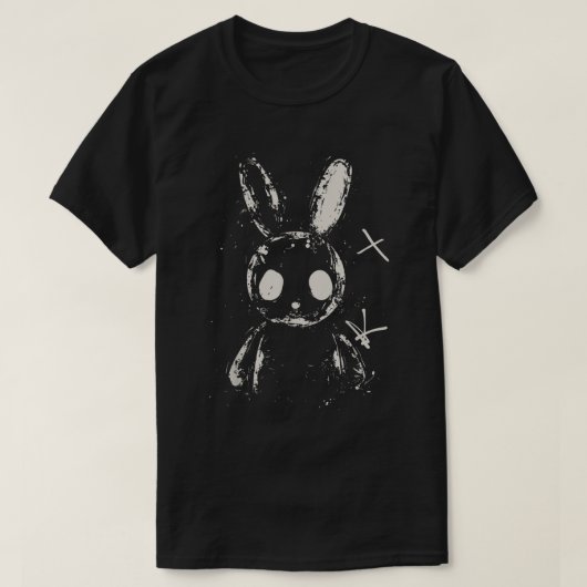Creepy Cute Bunny Grunge Aesthetic Tee T-shirt (Design voorkant)