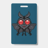 Creepy Cute Cryptid Mothman Monster Badge (Achterkant)