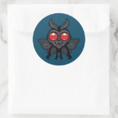 Creepy Cute Cryptid Mothman Monster Ronde Sticker (Tas)