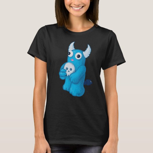 Creepy Cute Demon Kawaii Gothic T-shirt (Voorkant)