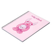 Creepy Cute Demon roze schedel Gothic Girl Notitieboek (Linkerzijde)