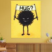 Creepy Cute Evil Character Hug Canvas Afdruk (Insitu (Woonkamer))