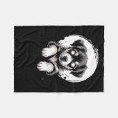 Creepy Cute Goth Dog Horror Puppy Sketch Alt Nge E Fleece Deken (Voorkant (Horizontaal))