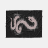 Creepy Cute Goth Python Horror Snake Sketch Alt Ng Fleece Deken (Voorkant (Horizontaal))