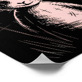 Creepy Cute Goth Rabbit Horror Bunny Sketch Alt Ng Poster (Hoek)