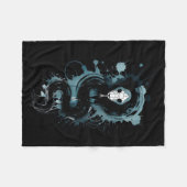 Creepy Cute Goth Snake Horror Snake Sketch Alt Nge Fleece Deken (Voorkant (Horizontaal))