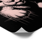 Creepy Cute Goth Teddy Lion Horror Sketch Nge Bear Poster (Hoek)