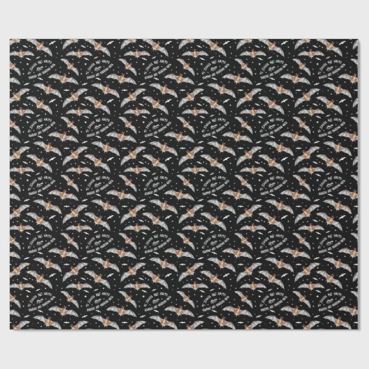 Creepy Cute Gothic Vampire Bats  Halloween Cadeaupapier (Vlak)