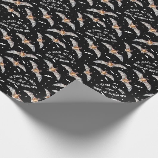 Creepy Cute Gothic Vampire Bats  Halloween Cadeaupapier (Hoek)