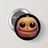 Creepy Cute Halloween Pumpkin Face Ronde Button 5,7 Cm (Voorkant /achterkant)