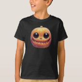 Creepy Cute Halloween Pumpkin Face T-shirt (Voorkant)