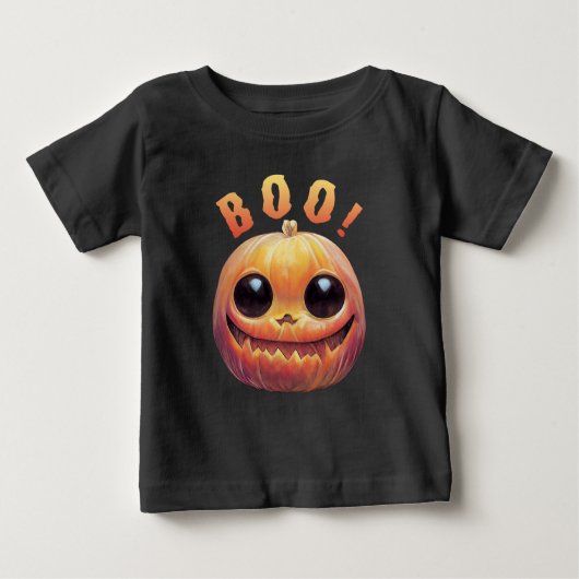 Creepy Cute Halloween Pumpkin Head Gezegde Boo (Voorkant)