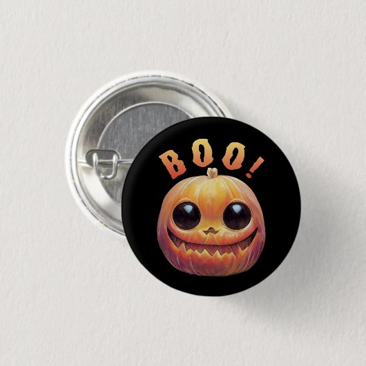 Creepy Cute Halloween Pumpkin Head Gezegde Boo Ronde Button 3,2 Cm (Voorkant /achterkant)