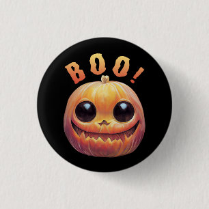 Creepy Cute Halloween Pumpkin Head Gezegde Boo Ronde Button 3,2 Cm