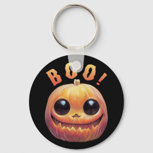 Creepy Cute Halloween Pumpkin Head Gezegde Boo Sleutelhanger