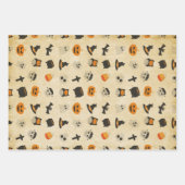 Creepy Cute Halloween Theme Patroon Inpakpapier Vel (Voorkant)