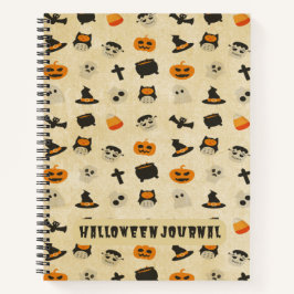 Creepy Cute Halloween Theme Patroon Notitieboek