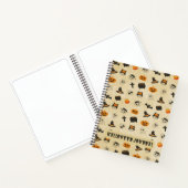 Creepy Cute Halloween Theme Patroon Notitieboek (Binnen)