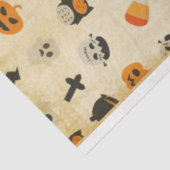 Creepy Cute Halloween Theme Patroon Tissuepapier (Detail)