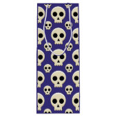 Creepy Cute Kawaii Goth Skull Pattern Wijn Cadeautas (Achterkant)