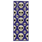 Creepy Cute Kawaii Goth Skull Pattern Wijn Cadeautas (Voorkant)
