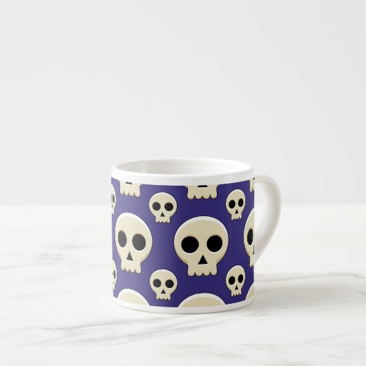 Creepy Cute Kawaii Gothic Skull Espresso Kop (Voorkant rechts)