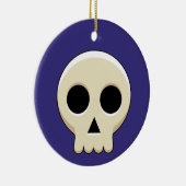 Creepy Cute Kawaii Gothic Skull Keramisch Ornament (Rechts)