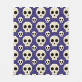 Creepy Cute Kawaii Gothic Skull Pattern Fleece Deken (Voorkant)