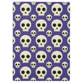 Creepy Cute Kawaii Gothic Skull Pattern Klembord (Achterkant)