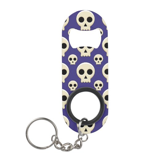 Creepy Cute Kawaii Gothic Skull Pattern Mini Flessenopener (Voorkant)
