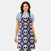 Creepy Cute Kawaii Gothic Skull Pattern Schort (Gedragen)
